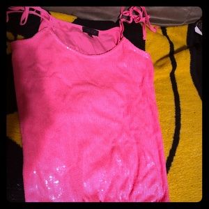 Super glittery tie tank top